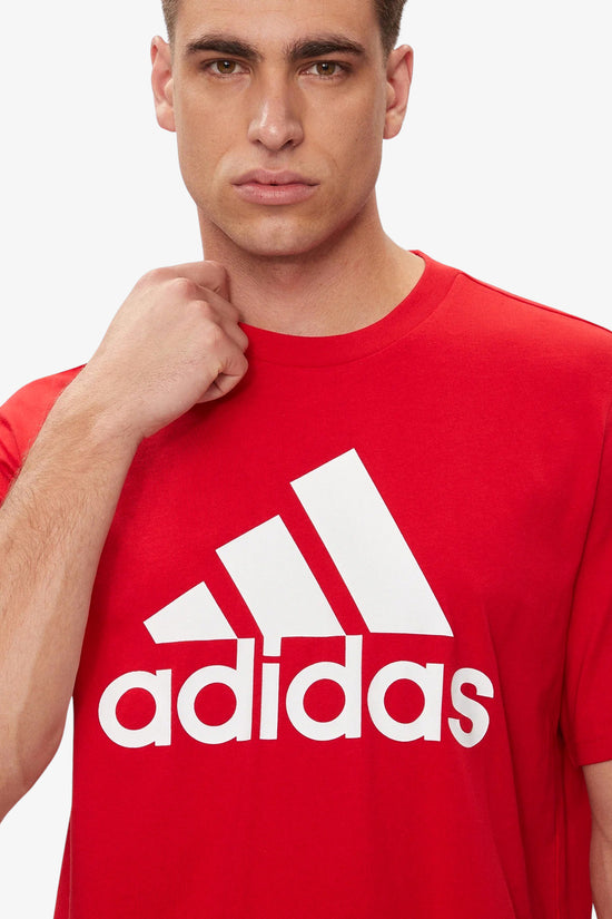 T-Shirt Maniche Corte Essentials Big Logo-adidas performance-Rosso-Uomo-Ic9352-