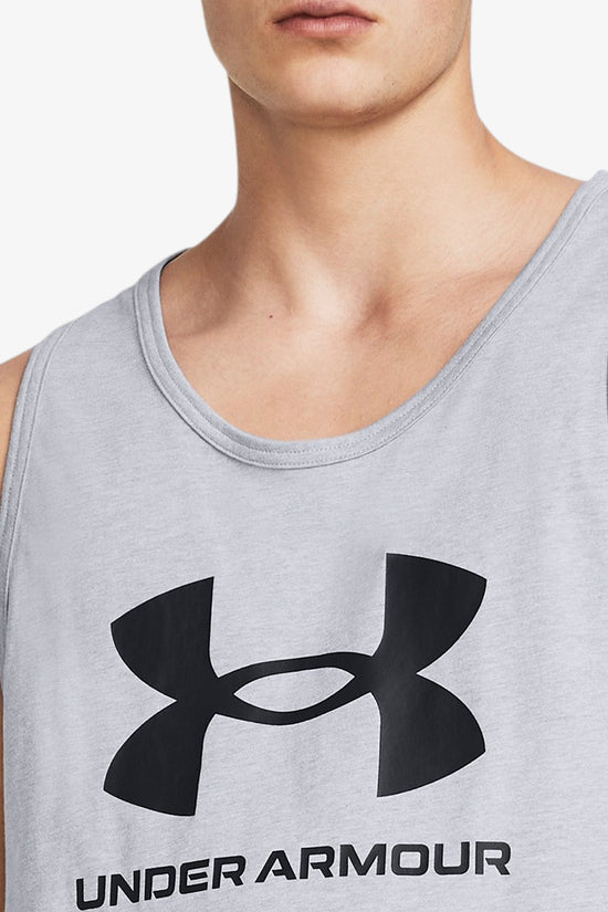 Canotta Sportstyle Logo-under armour-Grigio-Uomo-1382883 035-