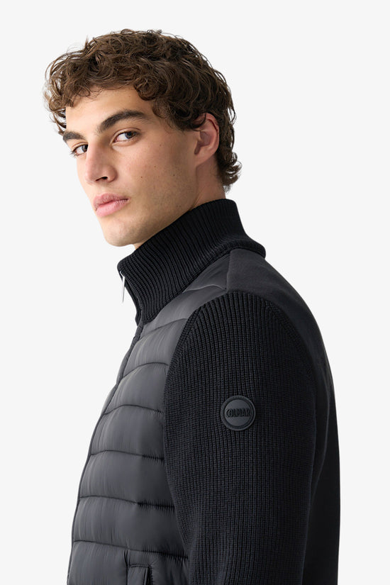 Piumino Full Zip Con Maniche E Retro In Maglia-colmar-Nero-Uomo-1114 8zx 99-