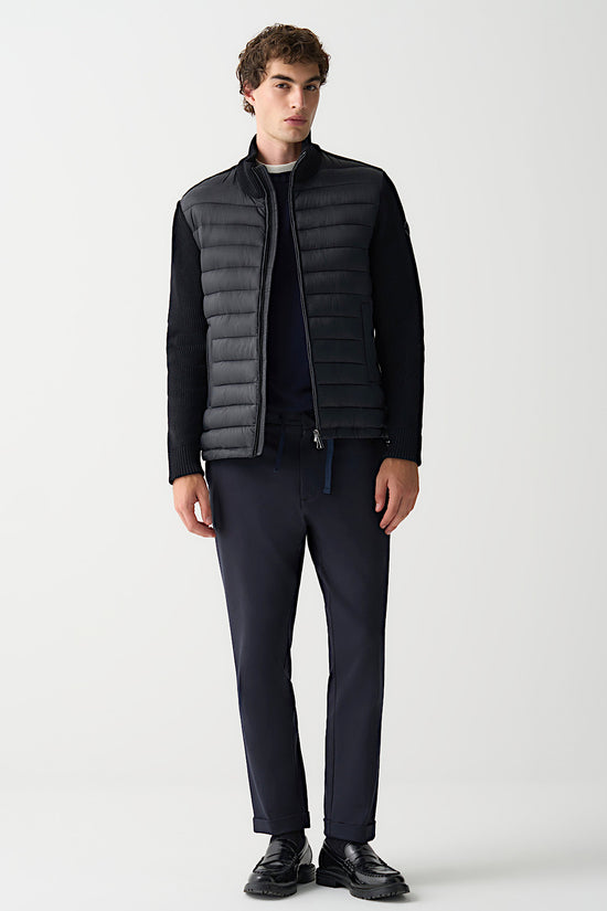 Piumino Full Zip Con Maniche E Retro In Maglia-colmar-Nero-Uomo-1114 8zx 99-