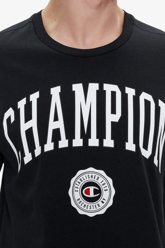 T-Shirt Maniche Corte Logo College-champion-Nero-Uomo-219852 kk001-