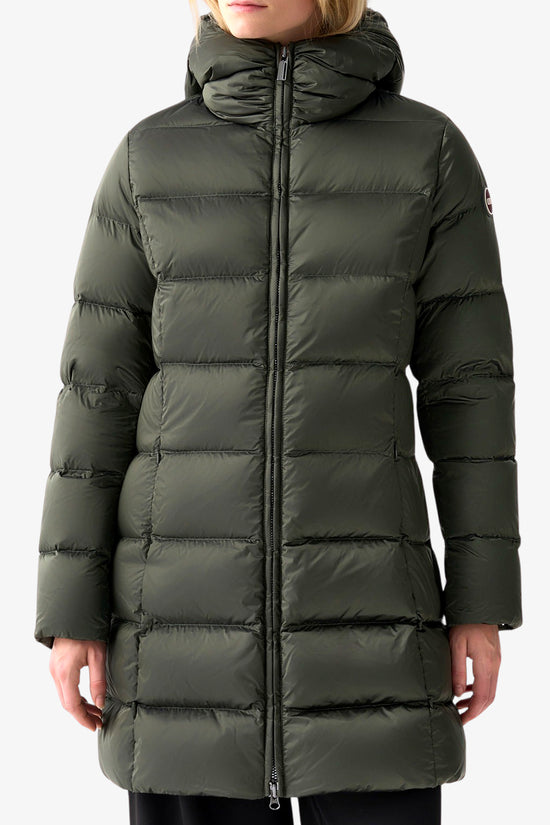 Piumino Lungo Full Zip Con Cappuccio-colmar-Verde-Donna-2221 2yo 98-