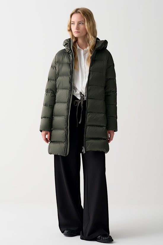 Piumino Lungo Full Zip Con Cappuccio-colmar-Verde-Donna-2221 2yo 98-
