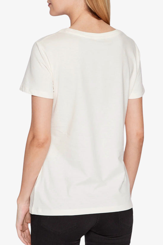 T-Shirt Maniche Corte Big Logo Adele-guess-Beige-Donna-V2yi07k8hm0 g6k5-