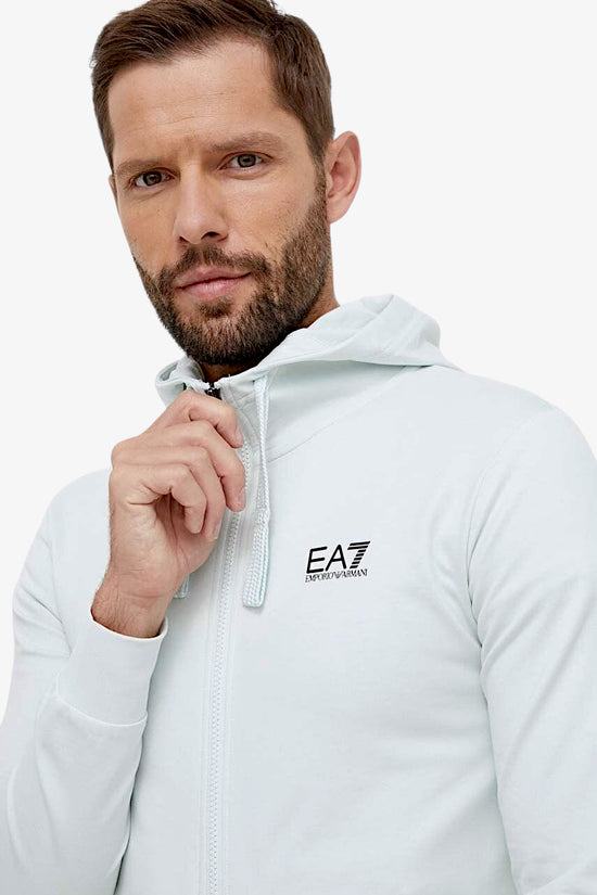 Tuta Full Zip Con Cappuccio Core Identity-emporio armani ea7-Bianco-Uomo-8npv80 pj05z 22ba-