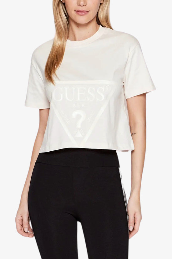 T-Shirt Corta Adele-guess-Beige-Donna-V2yi06k8hm0 g6k5-