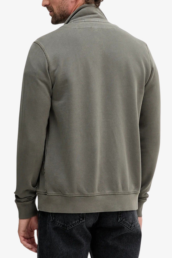 Felpa Full Zip In Cotone Effetto Vintage-aeronautica militare-Verde-Uomo-252fe2055uf00655-