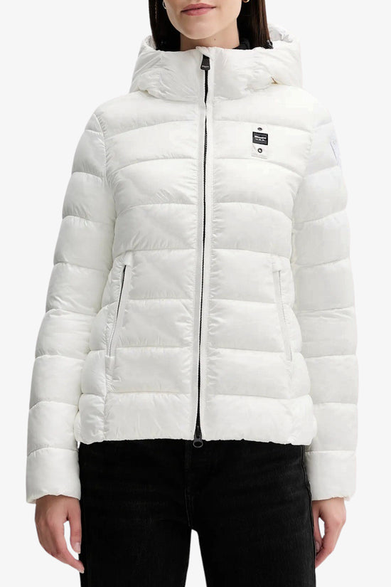 Piumino Full Zip Con Cappuccio Caroll-blauer-Bianco-Donna-25wbldc02072 006648 100bi-