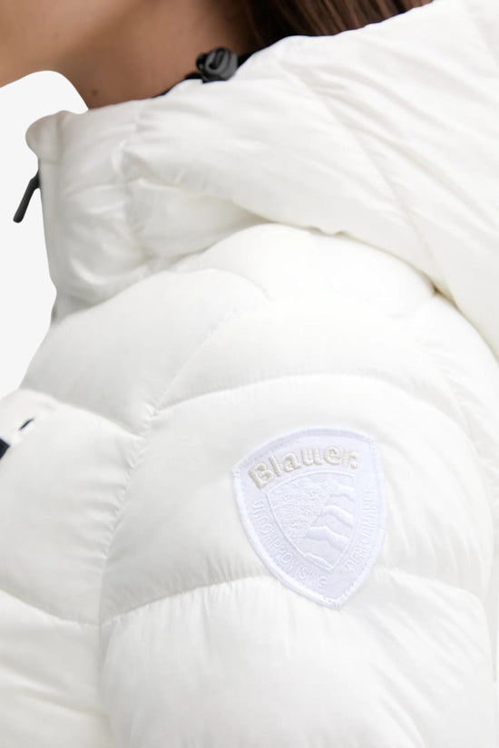 Piumino Full Zip Con Cappuccio Caroll-blauer-Bianco-Donna-25wbldc02072 006648 100bi-