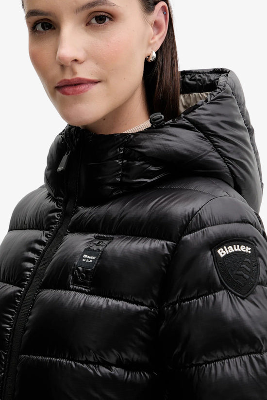 Piumino Full Zip Con Cappuccio Caroll-blauer-Nero-Donna-25wbldc02072 006648 999ei-