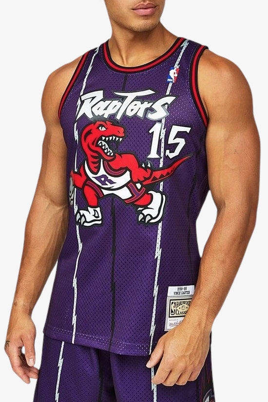 Canotta Swingman NBA Toronto Raptors 1998-99 Vince Carter-mitchell&ness-Viola-Uomo-Smjygs18214-trapurp98vca-