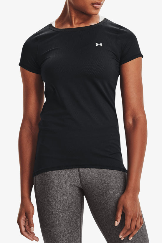 T-Shirt Maniche Corte HeatGear Armour-under armour-Nero-Donna-1328964 001-