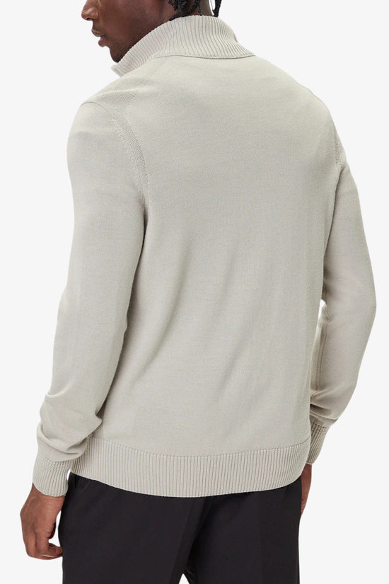 Cardigan Full Zip In Misto Lana Con Logo Ricamato-boss-Beige-Uomo-50501750 271-