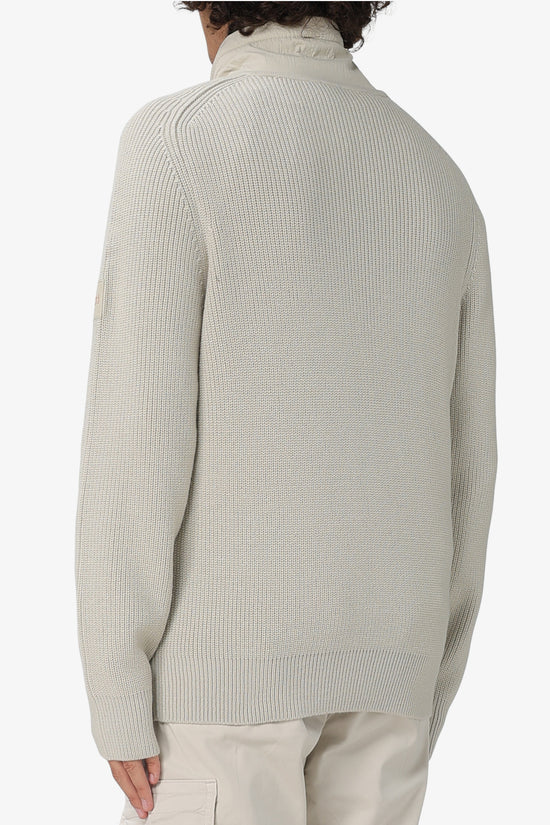 Cardigan Full Zip In Misto Lana Vergine-boss-Beige-Uomo-50548685 271-