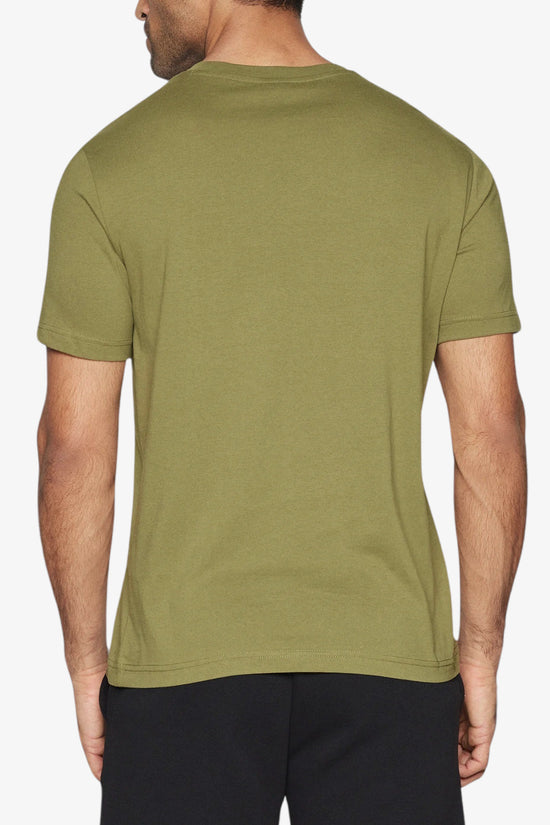 T-Shirt Maniche Corte Big Logo Ricamato-champion-Verde-Uomo-219870 gs106-