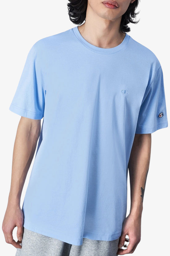 T-Shirt Maniche Corte C Logo Ricamato-champion-Blu-Uomo-219874 bs083-