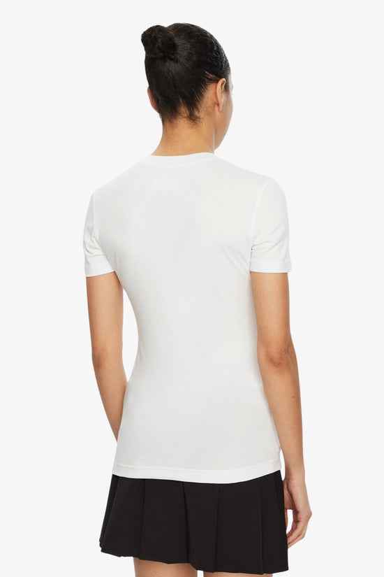 T-Shirt Maniche Corte V-Emblem-versace jeans couture-Bianco-Donna-78haht00 cj03 g03-