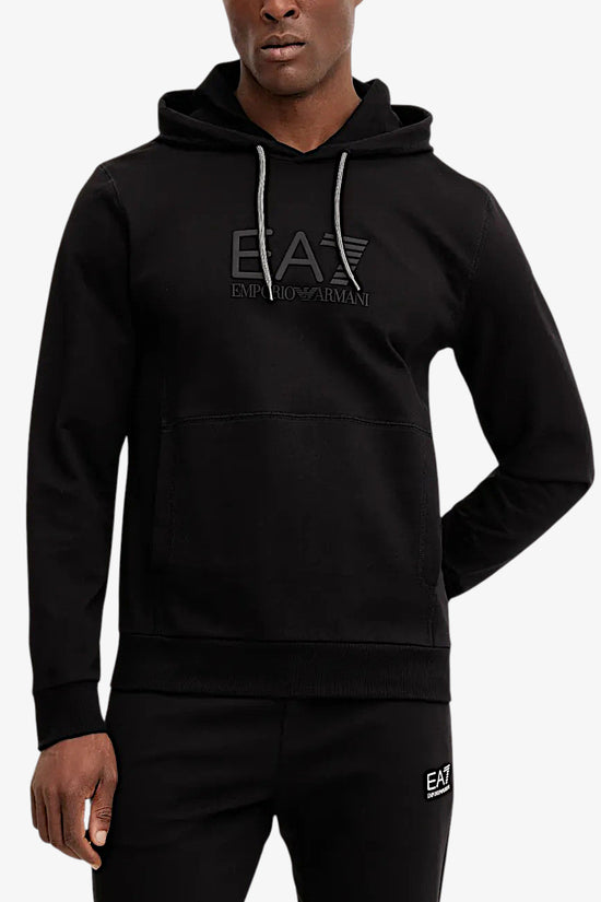 Felpa Con Cappuccio Visibility Logo Gommato-emporio armani ea7-Nero-Uomo-7m000230 af13512 uc001-
