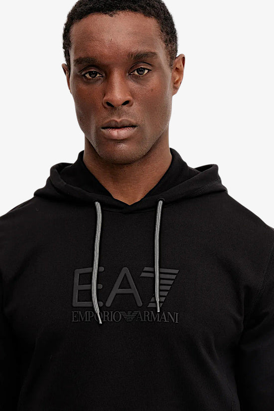 Felpa Con Cappuccio Visibility Logo Gommato-emporio armani ea7-Nero-Uomo-7m000230 af13512 uc001-