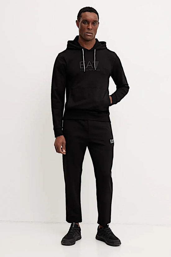 Felpa Con Cappuccio Visibility Logo Gommato-emporio armani ea7-Nero-Uomo-7m000230 af13512 uc001-