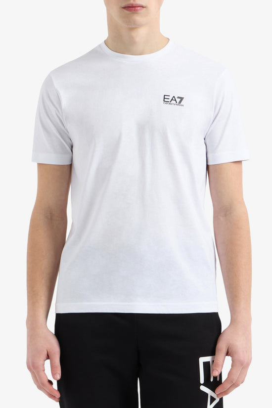 T-Shirt Maniche Corte Stampa Logo Series Sul Retro-emporio armani ea7-Bianco-Uomo-7m000567 af10375 m0003-
