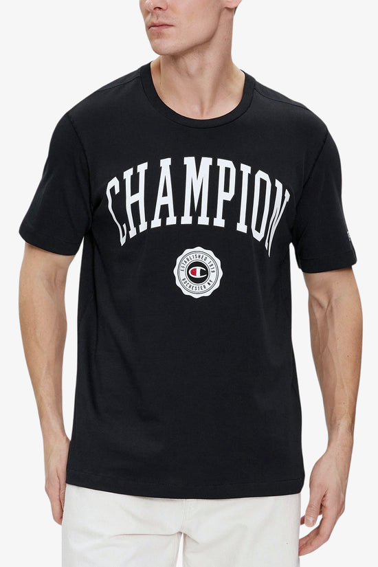 T-Shirt Maniche Corte Logo College-champion-Nero-Uomo-219852 kk001-