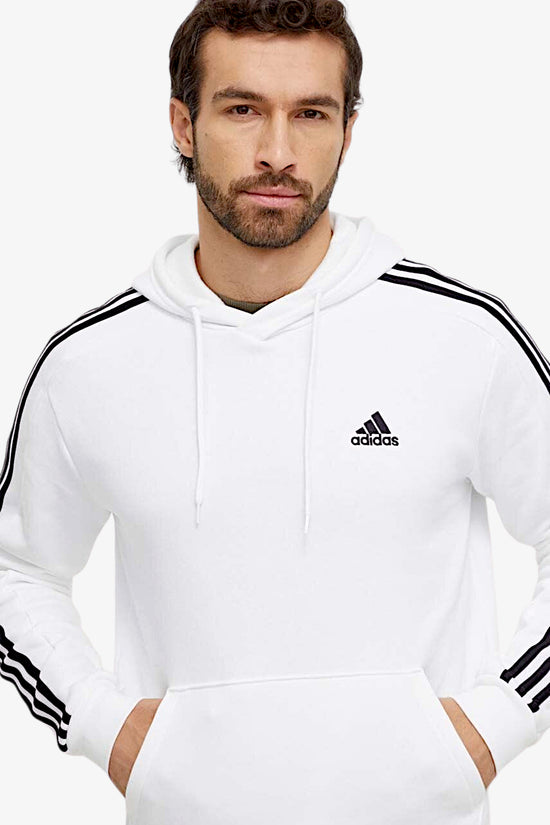 Felpa Con Cappuccio Essentials 3-Stripes-adidas performance-Bianco-Uomo-Ij6476-