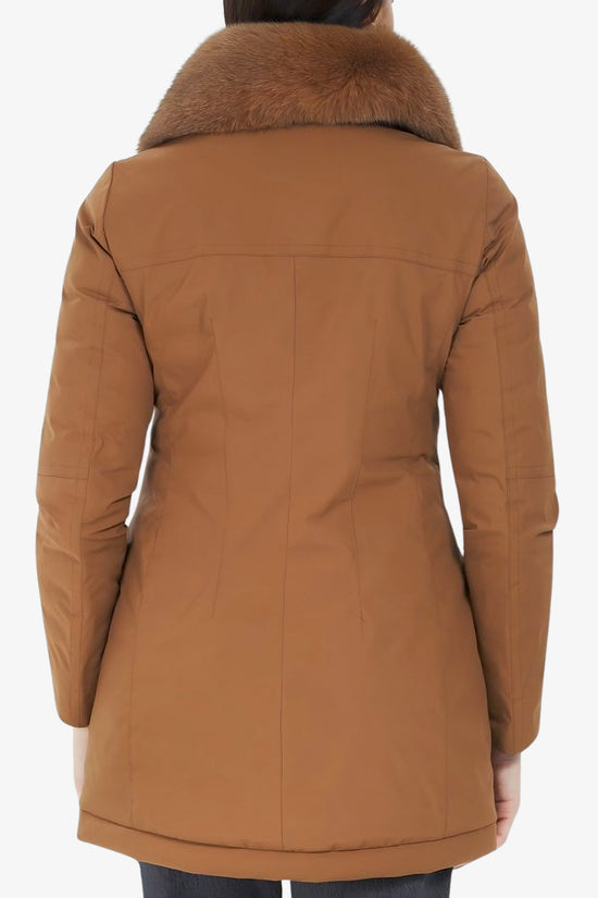 Giubbotto Full Zip Con Collo Bordato Pelliccia Demot Kl Fur-peuterey-Marrone-Donna-Ped4444 01191510 894-