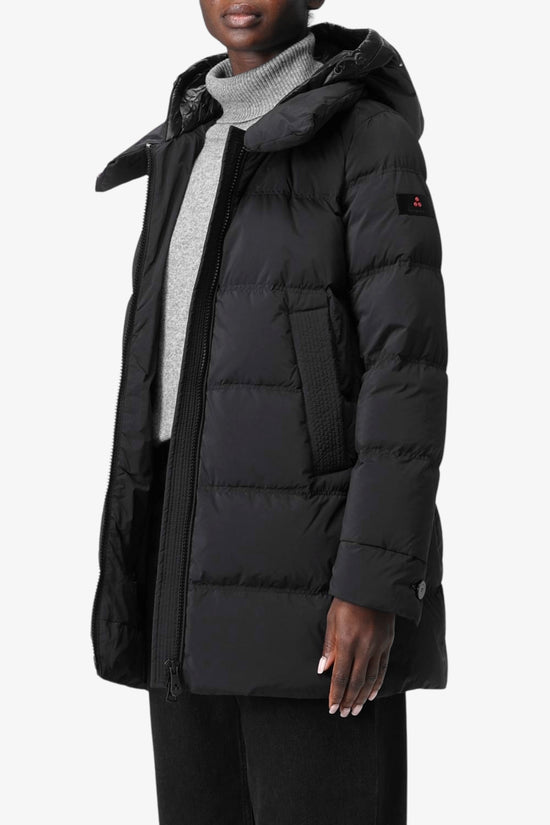 Piumino Full Zip Con Cappuccio In Costrasto Materiale Unix Ml Bmat-peuterey-Nero-Donna-Ped4838 01190986 808nr-