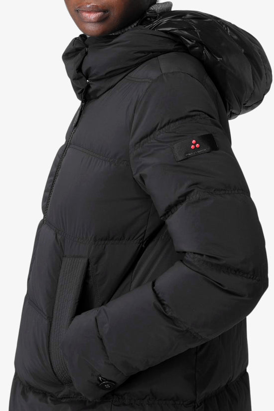 Piumino Full Zip Con Cappuccio In Costrasto Materiale Unix Ml Bmat-peuterey-Nero-Donna-Ped4838 01190986 808nr-