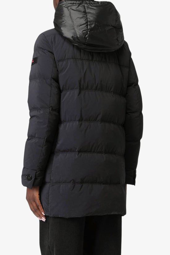 Piumino Full Zip Con Cappuccio In Costrasto Materiale Unix Ml Bmat-peuterey-Nero-Donna-Ped4838 01190986 808nr-