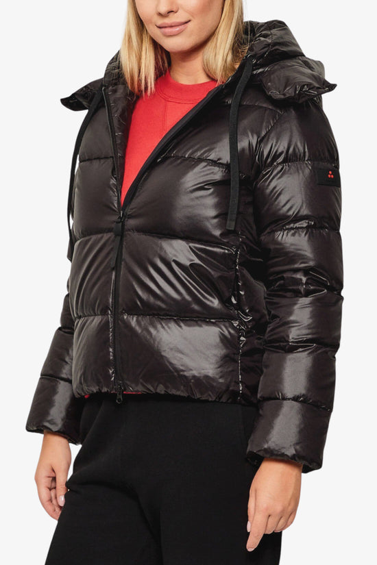 Piumino Full Zip Con Cappuccio In Nylon Lucente Kenid Lks-peuterey-Nero-Donna-Ped539501181950 ner-
