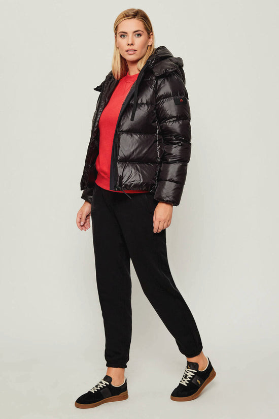 Piumino Full Zip Con Cappuccio In Nylon Lucente Kenid Lks-peuterey-Nero-Donna-Ped539501181950 ner-