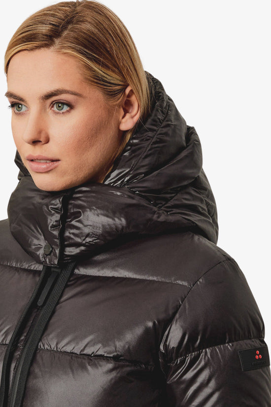 Piumino Full Zip Con Cappuccio In Nylon Lucente Kenid Lks-peuterey-Nero-Donna-Ped539501181950 ner-
