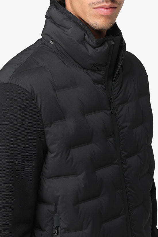 Piumino Full Zip Con Cappuccio Bimateriale Holzer Sjn Bmat-peuterey-Nero-Uomo-Peu5206 01191802 ner-