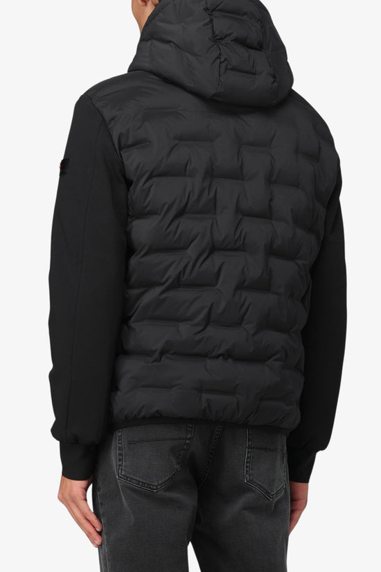 Piumino Full Zip Con Cappuccio Bimateriale Holzer Sjn Bmat-peuterey-Nero-Uomo-Peu5206 01191802 ner-
