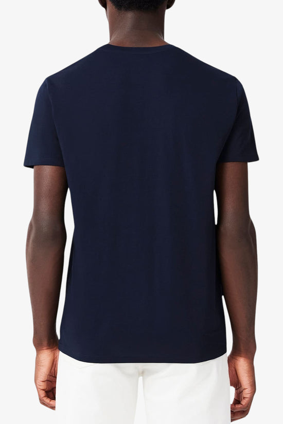 T-Shirt Maniche Corte In Cotone Pima-lacoste-Blu-Uomo-Th6709 00 166-