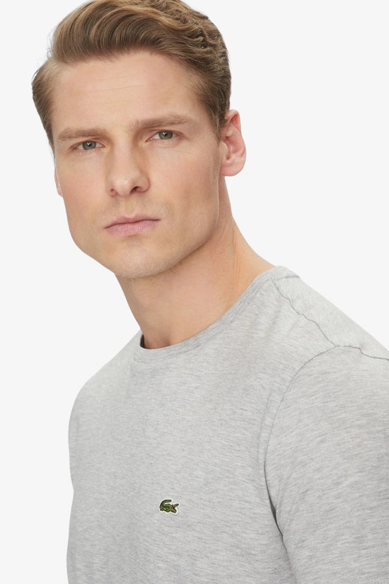 T-Shirt Maniche Corte In Cotone Pima-lacoste-Grigio-Uomo-Th6709 00 cca-