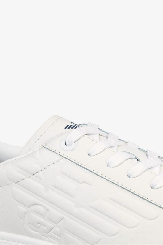 Scarpe Uomo New CC Con Logo Embossed-emporio armani ea7-Bianco-Uomo-X8x001 xcc51 00001-