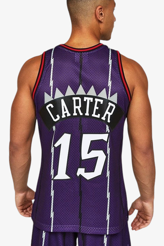 Canotta Swingman NBA Toronto Raptors 1998-99 Vince Carter-mitchell&ness-Viola-Uomo-Smjygs18214-trapurp98vca-