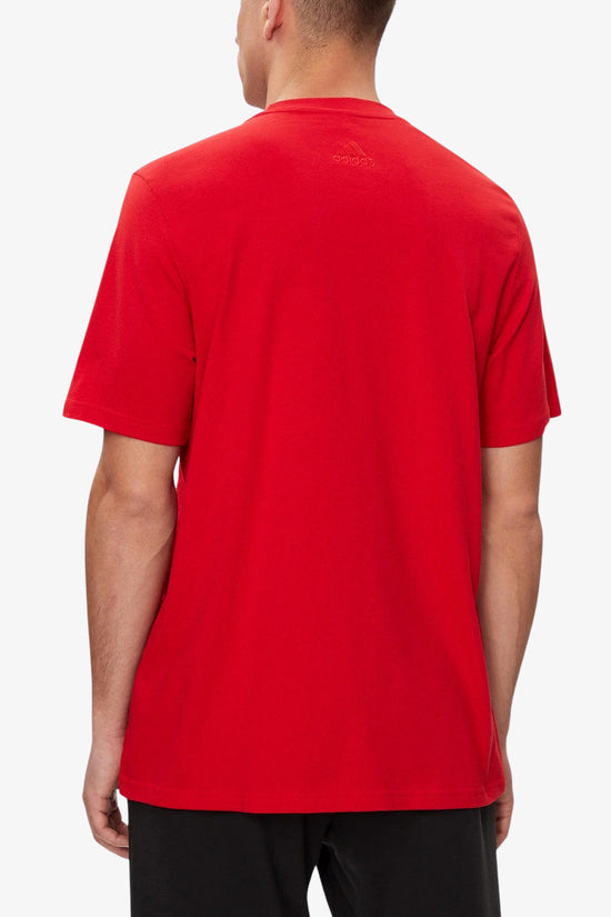 T-Shirt Maniche Corte Essentials Big Logo-adidas performance-Rosso-Uomo-Ic9352-