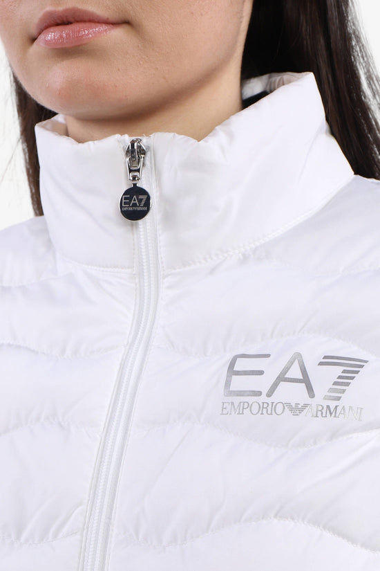 Gilet Piumino Full Zip Core Lady Packable-emporio armani ea7-Bianco-Donna-8ntq08 tnf8z 1100-