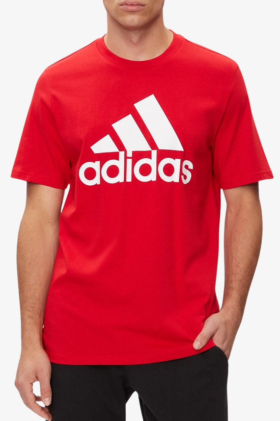 T-Shirt Maniche Corte Essentials Big Logo-adidas performance-Rosso-Uomo-Ic9352-