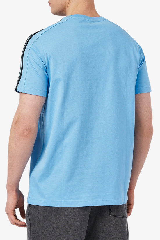 T-Shirt Maniche Corte Essentials 3-Stripes-adidas performance-Blu-Uomo-Is1338-