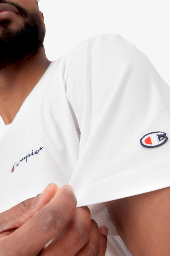 T-Shirt Maniche Corte Logo Piccolo-champion-Bianco-Uomo-219838 ww001-