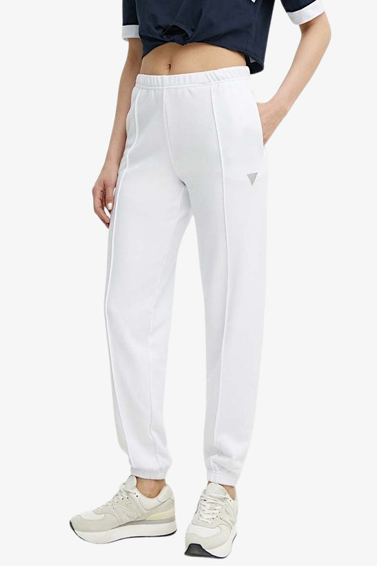 Pantaloni Logo Piccolo Strass-guess-Bianco-Donna-V4gb09k8802 g011-