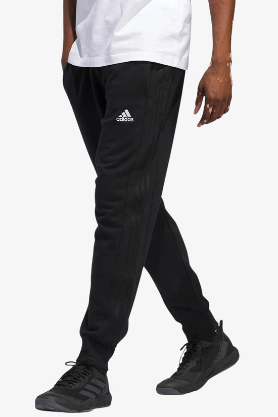 Pantaloni Essentials Tapered Cuff 3-Stripes-adidas performance-Nero-Uomo-Hz2218-