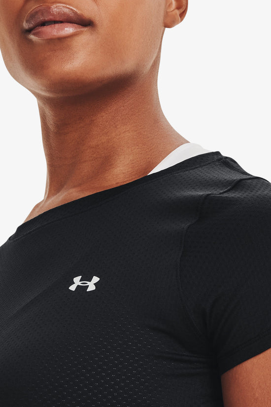 T-Shirt Maniche Corte HeatGear Armour-under armour-Nero-Donna-1328964 001-