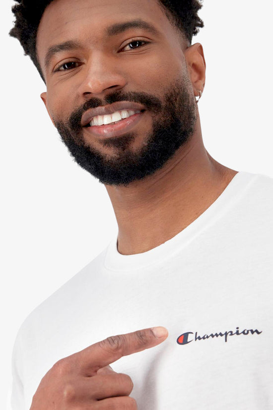 T-Shirt Maniche Corte Logo Piccolo-champion-Bianco-Uomo-219838 ww001-