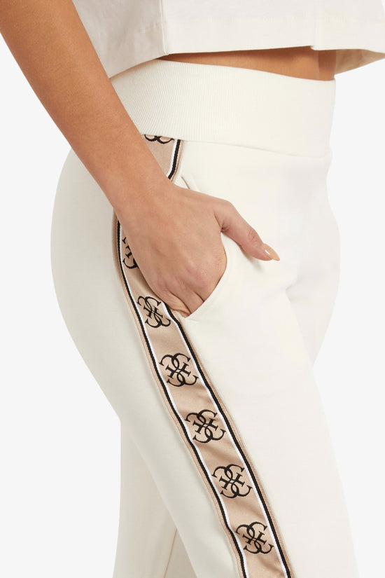 Pantaloni Bande Logo Britney-guess-Bianco-Donna-V2yb15kb3p2 g6k5-